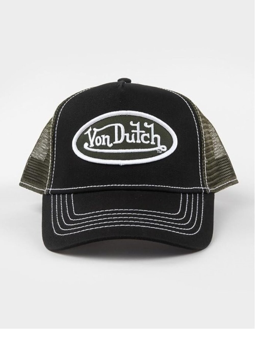 Von Dutch Unisex Trucker Hat - Retro Classic Solid Color Mesh Back Snapback